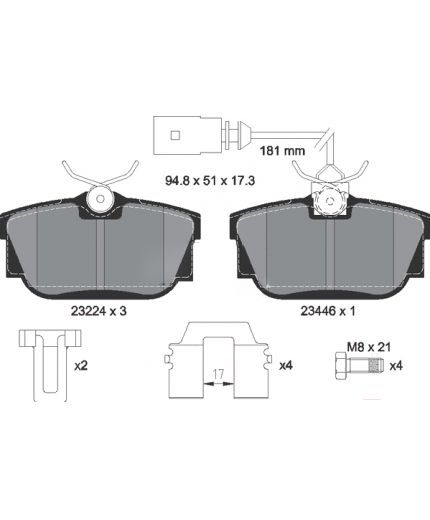 Textar Колодки дисковые задние