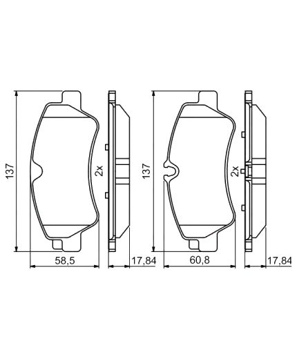 BOSCH Колодки дисковые задние