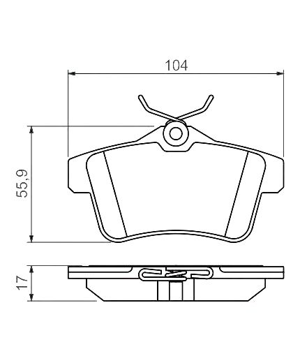 BOSCH Колодки дисковые задние