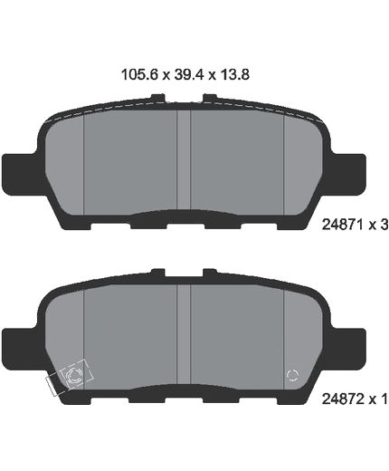 Textar Колодки дисковые задние Фото 2
