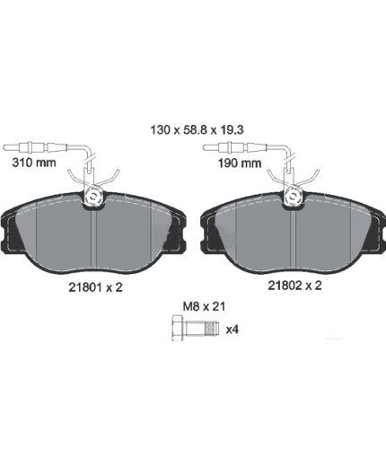 Textar Колодки дисковые передние