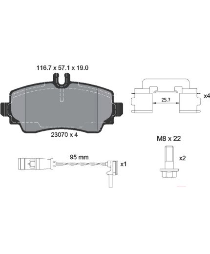 Textar Колодки дисковые передние