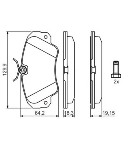 BOSCH Колодки дисковые передние