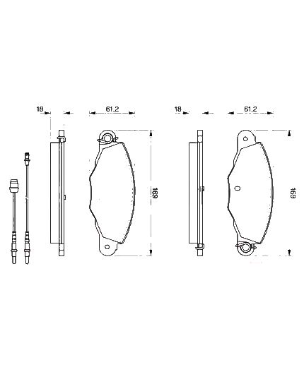 BOSCH Колодки дисковые передние
