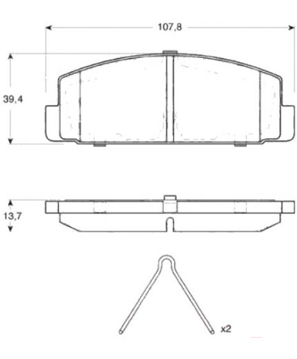 TRW Колодки дисковые задние Фото 2