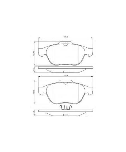 BOSCH Колодки дисковые передние Фото 2