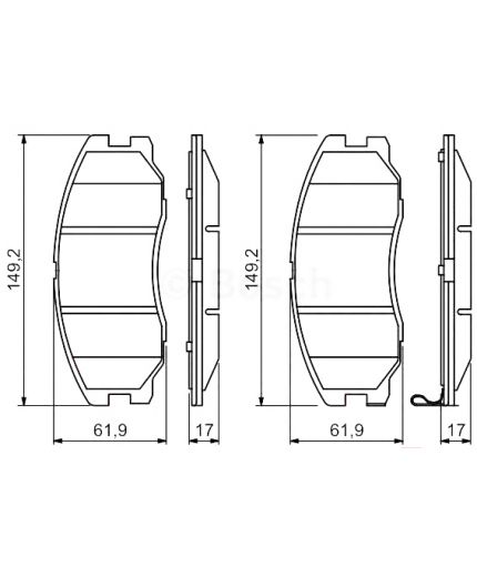 BOSCH Колодки дисковые передние