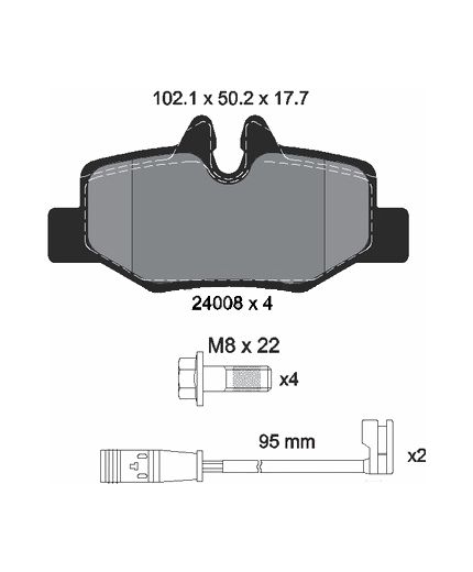 Textar Колодки дисковые задние