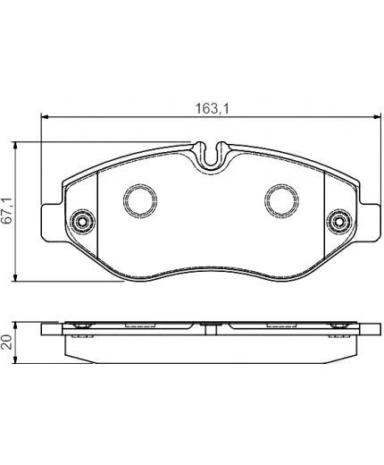 BOSCH Колодки дисковые передние