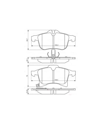 BOSCH Колодки дисковые передние Фото 2