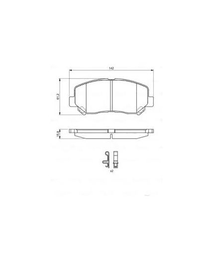 BOSCH Колодки дисковые передние