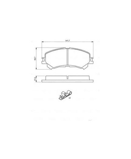 BOSCH Колодки дисковые передние