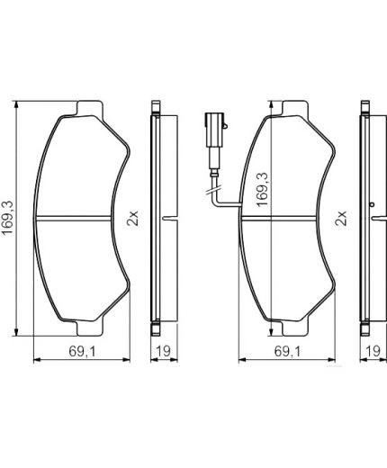 BOSCH Колодки дисковые передние Фото 9