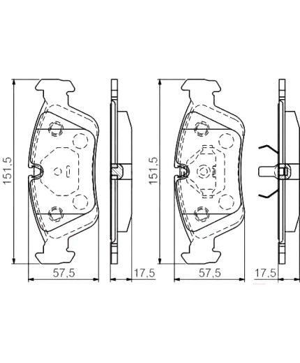BOSCH Колодки дисковые передние
