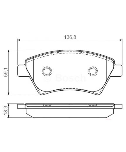 BOSCH Колодки дисковые передние