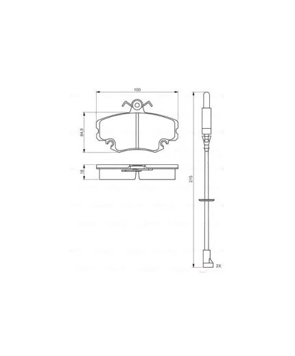 BOSCH Колодки дисковые передние