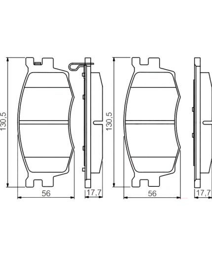 BOSCH Колодки дисковые передние Фото 2