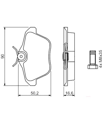 BOSCH Колодки дисковые задние Фото 5