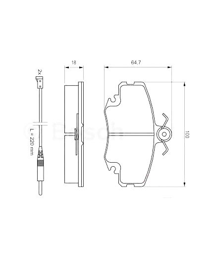 BOSCH Колодки дисковые передние Фото 2