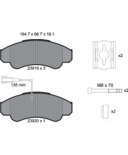 Textar Колодки дисковые передние