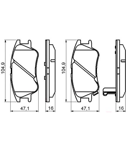 BOSCH Колодки дисковые задние