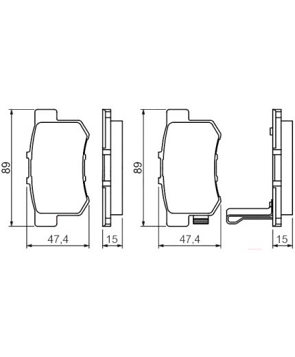 BOSCH Колодки дисковые задние Фото 11