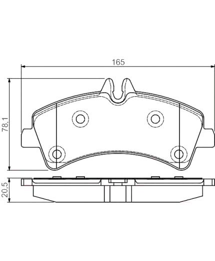 BOSCH Колодки дисковые задние