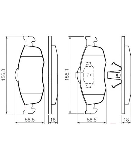 BOSCH Колодки дисковые передние