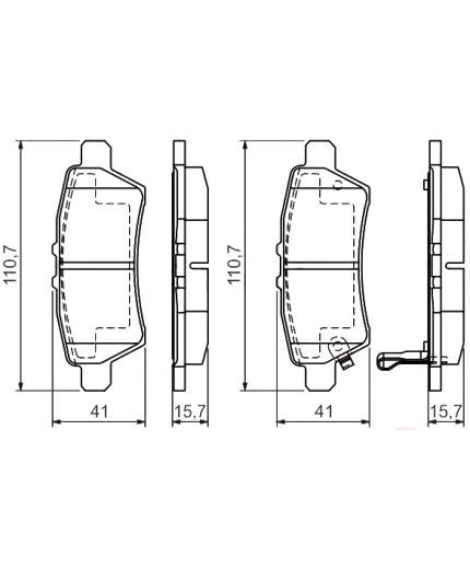 BOSCH Колодки дисковые задние