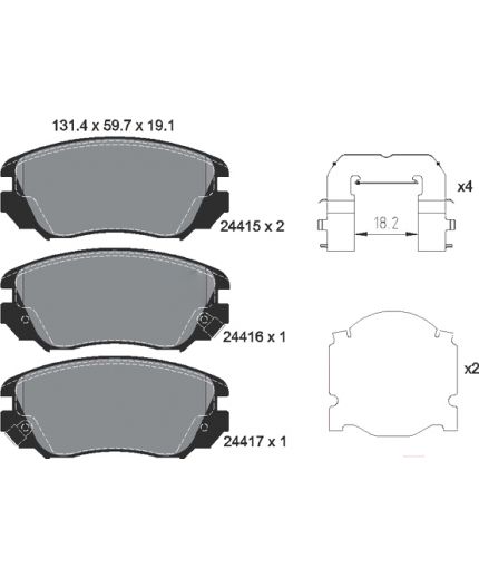 Textar Колодки дисковые передние