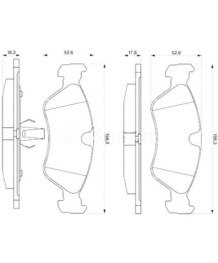 BOSCH Колодки дисковые передние