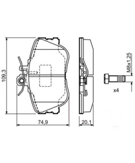 BOSCH Колодки дисковые передние Фото 9