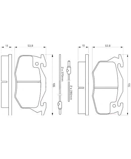 BOSCH Колодки дисковые передние