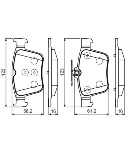 BOSCH Колодки дисковые задние Фото 7