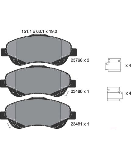 Textar Колодки дисковые