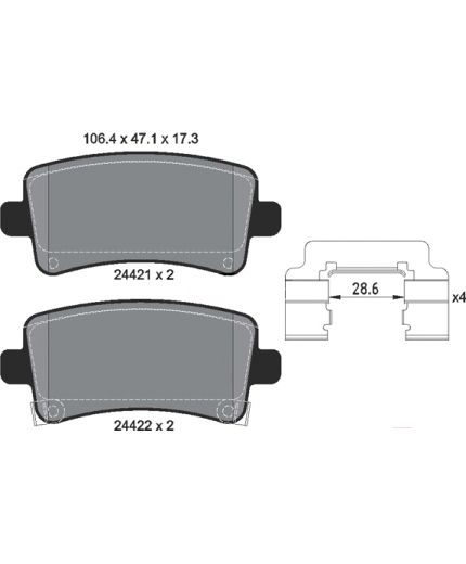 Textar Колодки дисковые задние