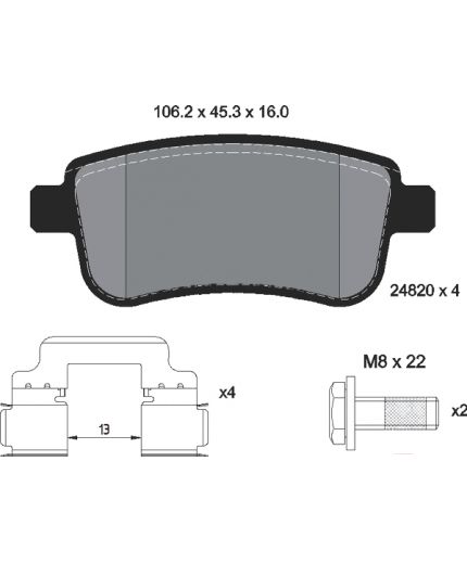 Textar Колодки дисковые задние Фото 2