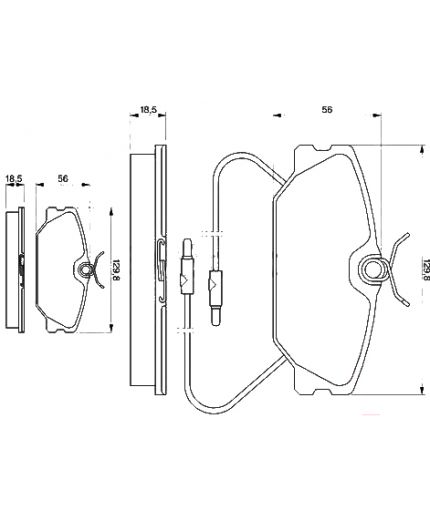 BOSCH Колодки дисковые передние