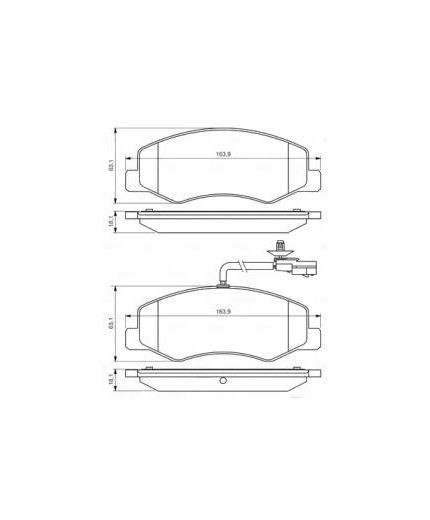 BOSCH Колодки дисковые задние