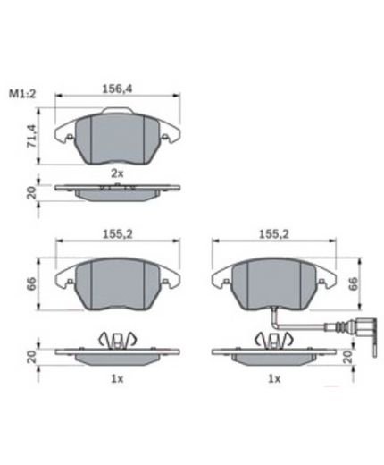 BOSCH Колодки дисковые передние Фото 11