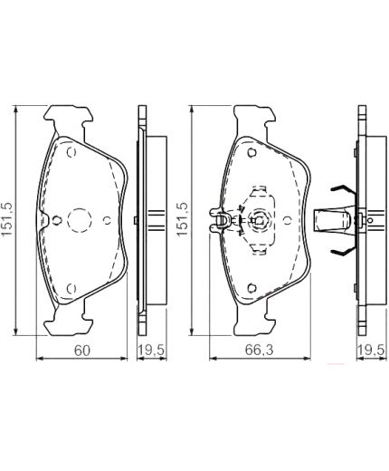 BOSCH Колодки дисковые передние