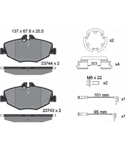 Textar Колодки дисковые передние