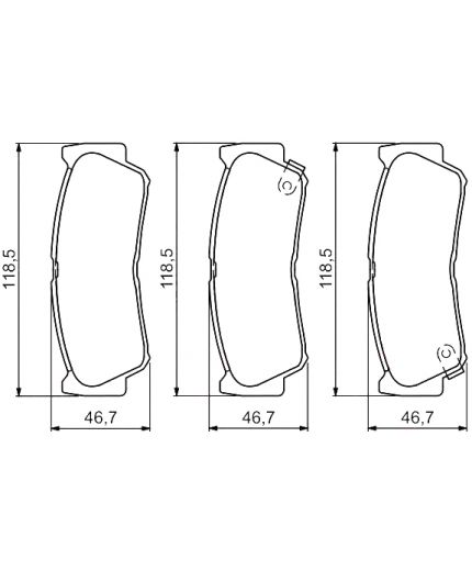 BOSCH Колодки дисковые задние