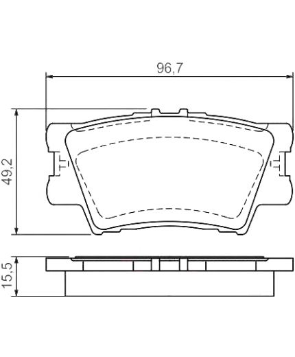 BOSCH Колодки дисковые задние