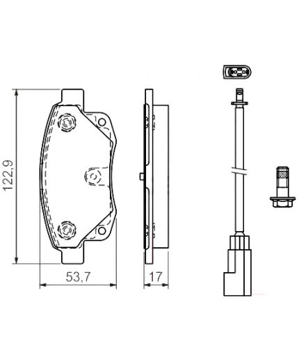 BOSCH Колодки дисковые задние