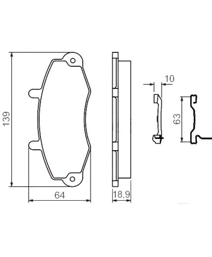 BOSCH Колодки дисковые передние
