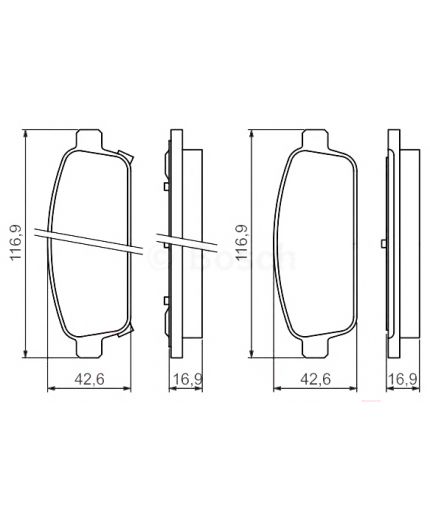 BOSCH Колодки дисковые задние Фото 3