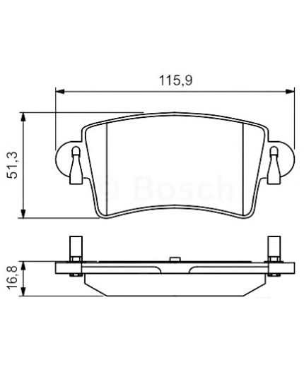 BOSCH Колодки дисковые задние