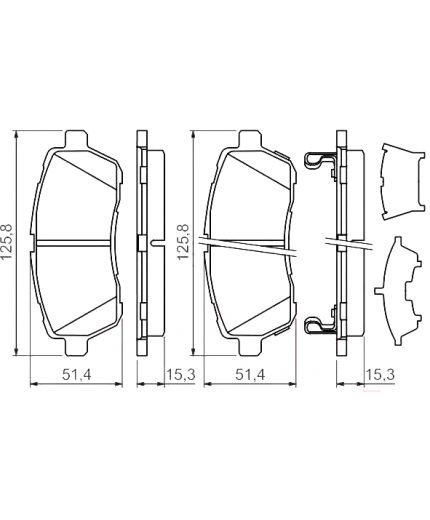 BOSCH Колодки дисковые передние