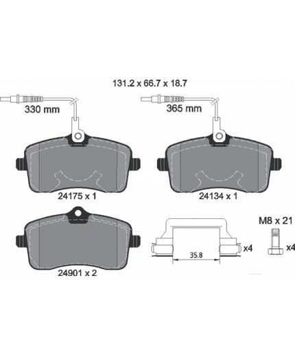 Textar Колодки дисковые передние